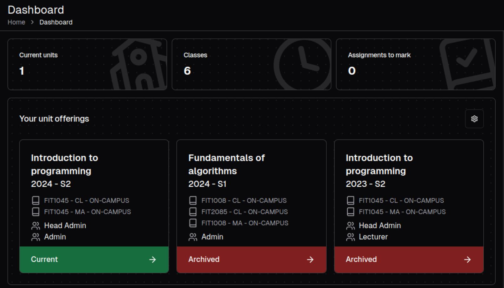 Unit Management System